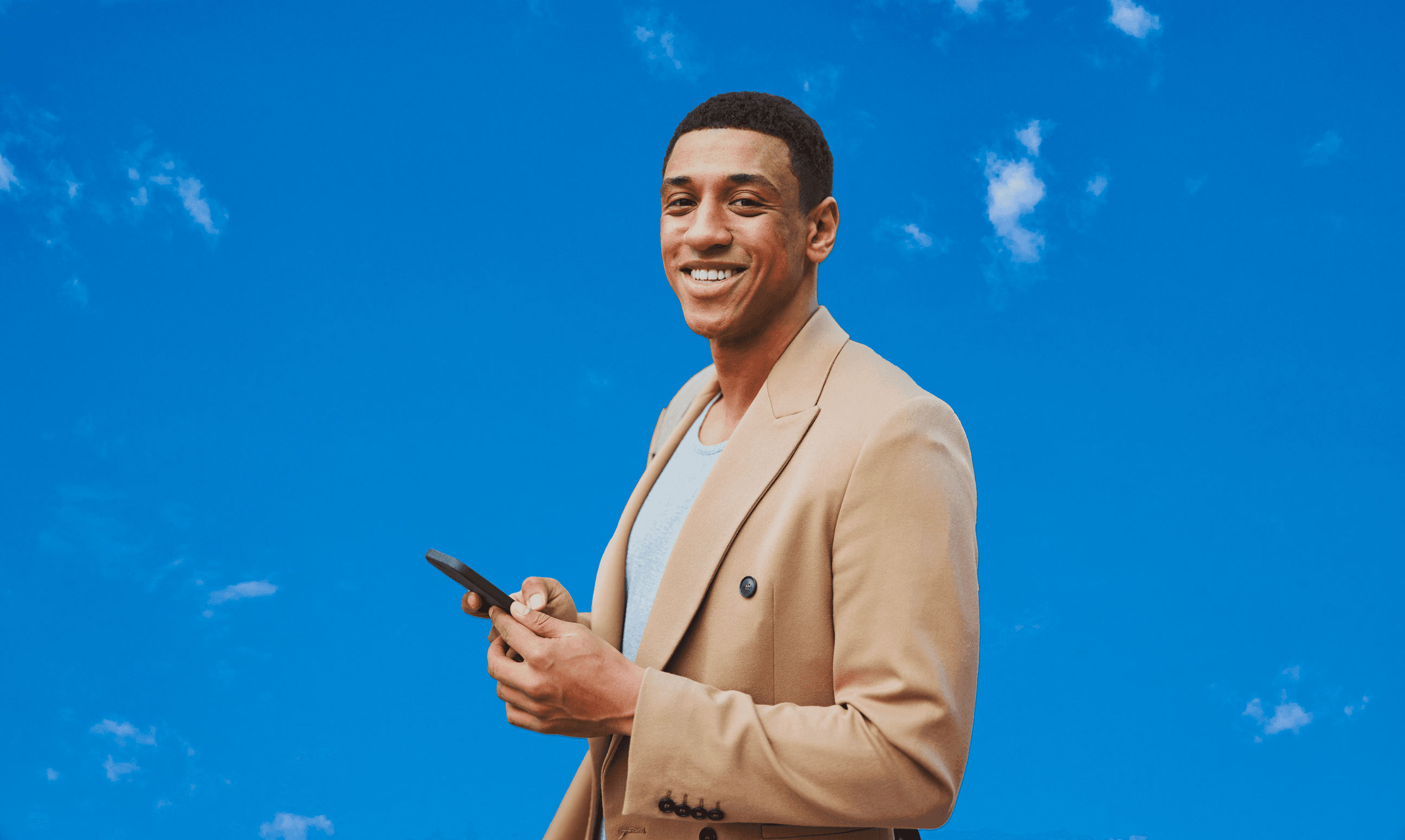Blue sky with clouds background